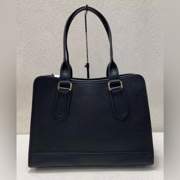 Marc Jacobs Drifter Black Leather Tote Bag – Classic Structured Work Satchel NWT - Picture 4 of 9